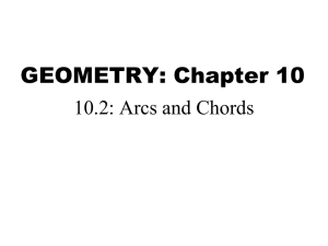Geometry 10_2 Arcs and Chords
