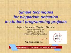 Simple techniques for plagiarism detection