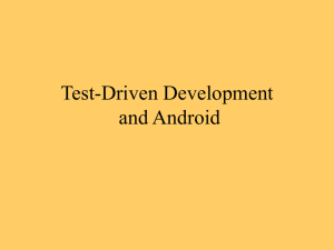 Android Test Driven Development
