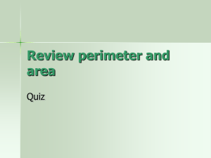Review perimeter and area