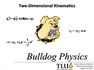 Two-Dimensional Kinematics PowerPoint