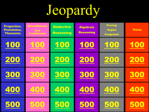 Chapter Review Jeopardy