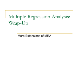 Correlation, Simple and Multiple Regression