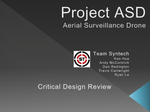 Project ASD (aerial Surveilance Drone) by Team Syntech