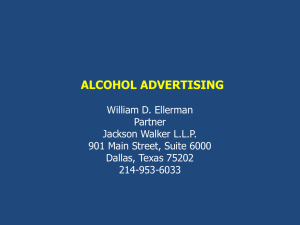 alcohol advertising - Jackson Walker LLP