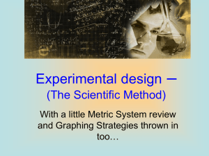 Experimental Design aka Scientific Method PPT