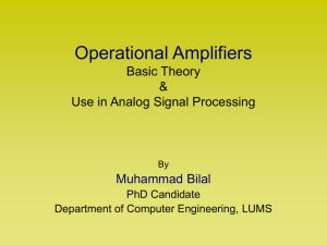 Operational Amplifiers Basic Theory & Use in