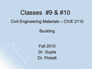 Class 9 and 10 CIVE 2110 Buckling