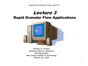 reosato lecture 3 - applications
