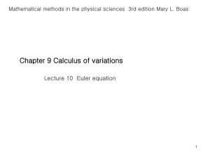 chapter 9 Calculus of variations