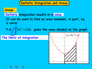 26 Definite Integration and Areas