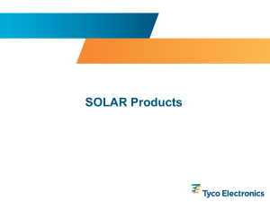 Solar Products Overview ()