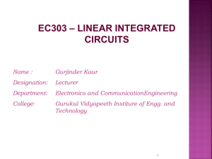 Linear Integrated Circuits