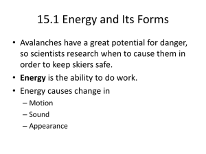 15.1 Energy and Its Forms