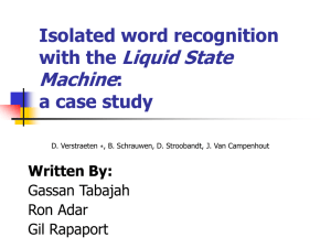 Isolated word recognition with the Liquid State Machine: a case study