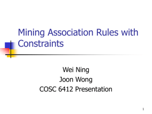 Mining Association Rules with Constraints