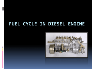 FUEL cycle in diesel engine