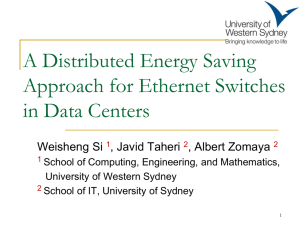 A Distributed Energy Saving Approach for Ethernet Switches in Data