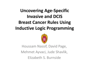 Uncovering Age-Specific Invasive and DCIS Breast Cancer Rules