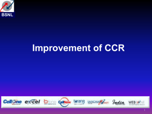 Power point Presentation on CCR Improvement