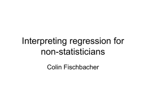 Interpreting regression for non