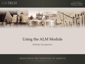 ALM_Module_Training