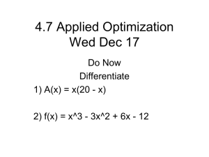 4.7 Applied Optimization Mon Jan 14