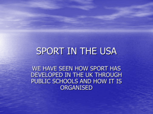 SPORT IN THE USA