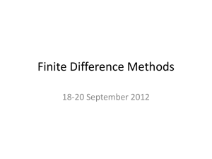 Finite Difference Methods and Truncation Error