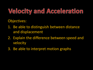 Velocity and Acceleration