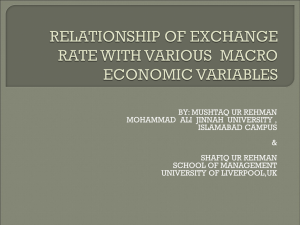 relationship of exchange rate with macro economic variables