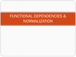 functional dependencies & normalization