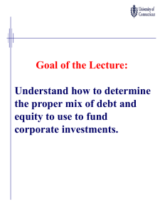 Capital Structure and Dividend Lecture