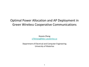 Optimal Power Allocation and AP Deployment in Green Wireless