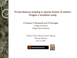 N-tree-distance sampling in riparian forests of western Oregon