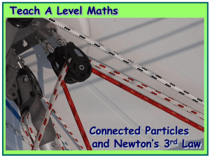 Connected Particles and Newton`s 3rd Law