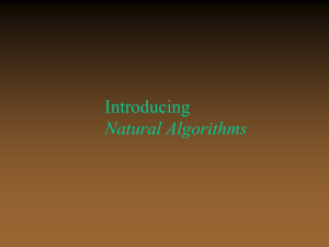 An introduction to natural algorithms