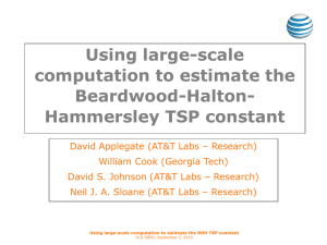 Using large-scale computation to estimate the Beardwood