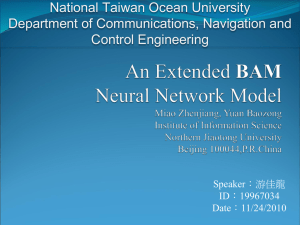 The extended BAM Neural Network Model