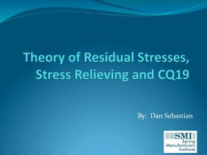 Residual Stresses, Stress Relieving and CQ1-9