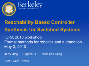 Reachability Based Controller Synthesis for Switched Systems