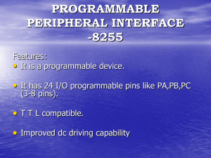 PROGRAMMABLE PERIPHERAL INTERFACE -8255