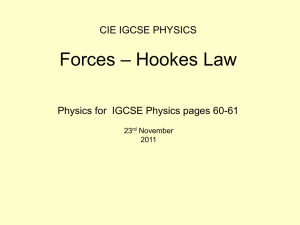 Forces: Hooke`s Law PPT