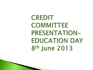 credit committee presentation- education day 2009.