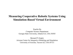 Measuring Cooperative Robotic Systems Using Simulation