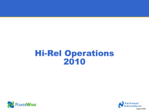 Hi-Rel Operations