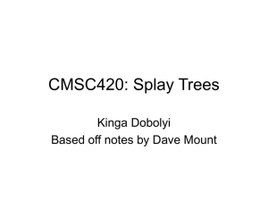 CMSC420: Splay Trees