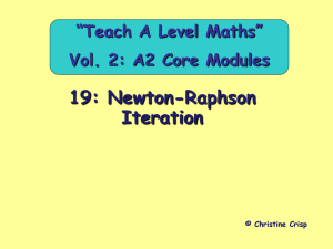 19 Newton-Raphson Iteration