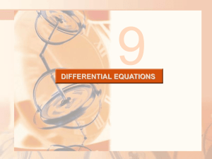 differential equation - Department of Mathematics | Illinois State