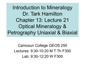 Mineralogy Lecture Ch13 Lecture 21